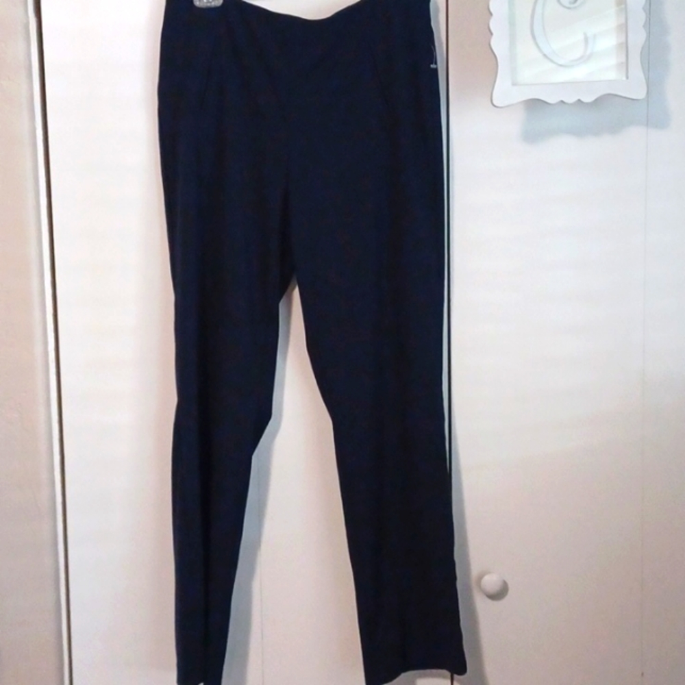 Style & Co Women's Tummy-Control Pull-On Straight-Leg Pants (10S, Navy)